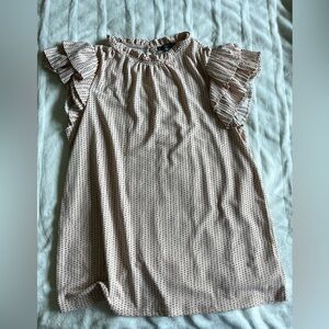 Adrianna Papell Ruffle Sleeve Polka Dot Blouse – Size M